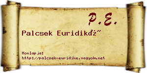 Palcsek Euridiké névjegykártya